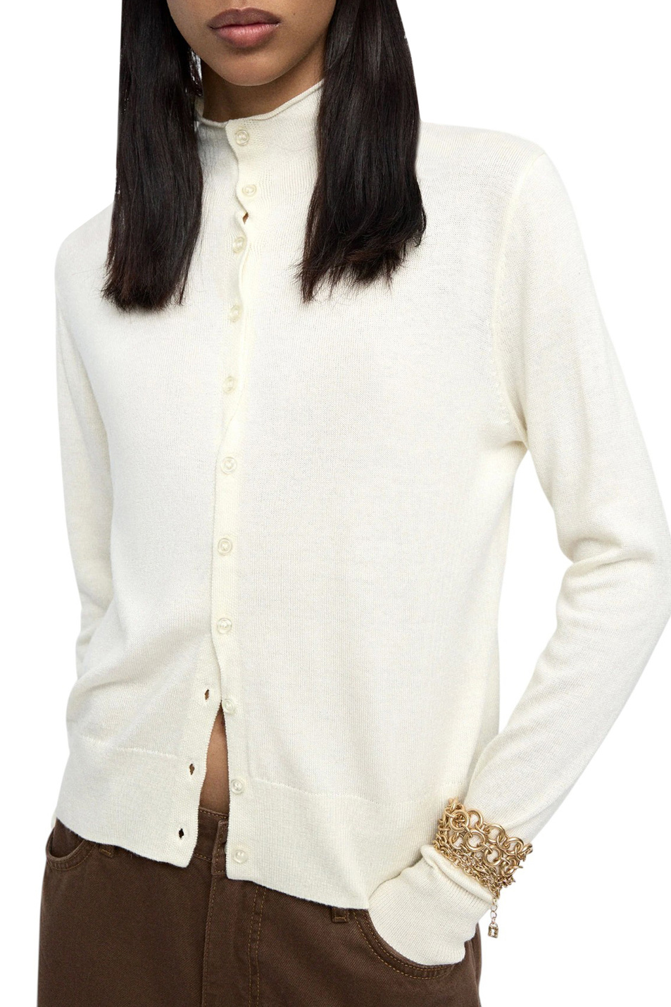 Кардиган с высоким воротником|Основной цвет:Белый Женский Parfois Кардиган с высоким воротником (цвет ), артикул 237951 | Фото 3