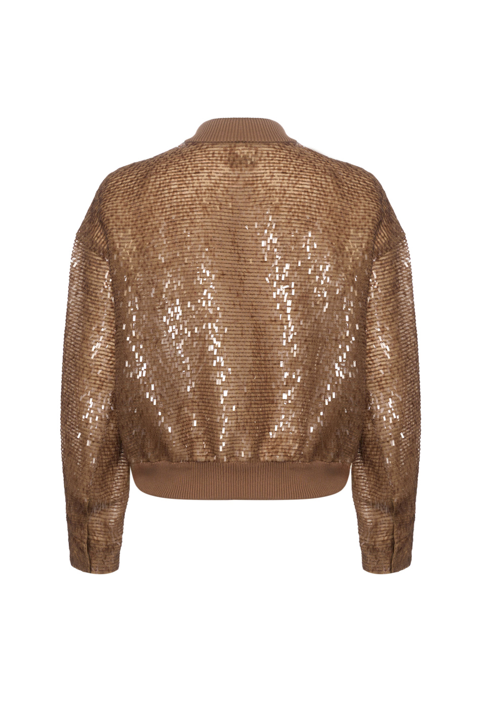 Бомбер из натурального шелка|Основной цвет:Коричневый Женский Brunello Cucinelli Бомбер из натурального шелка (цвет ), артикул MF940HW306 | Фото 2