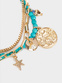 Parfois Регулируемый браслет с подвесками (Бирюзовый цвет), артикул 176606 | Фото 2
