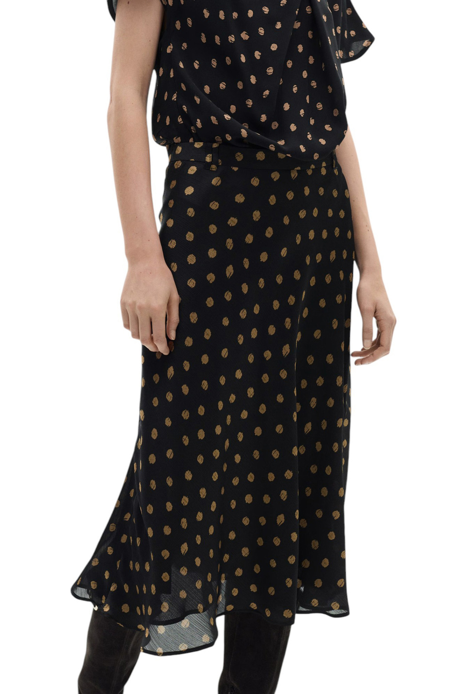 Женский Mango Юбка TODY из шифона (цвет ), артикул 87074069 | Фото 3