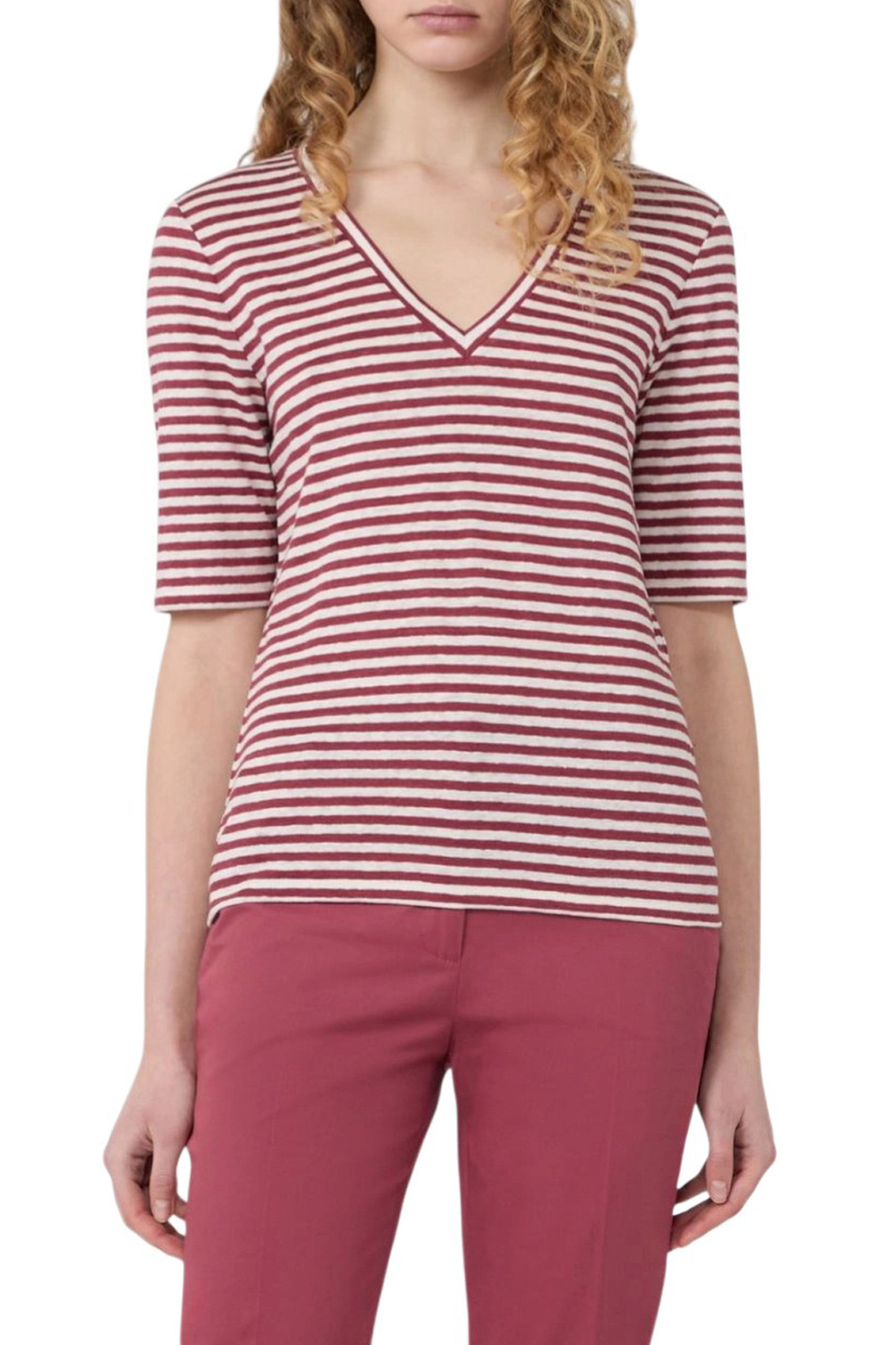 Женский Weekend Max Mara Футболка OPZIONE из льна (цвет ), артикул 2615941042 | Фото 3