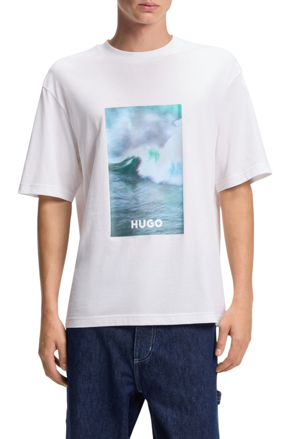 Мужской HUGO Футболка Nalotrix из хлопка (цвет ), артикул 50554349 | Фото 3