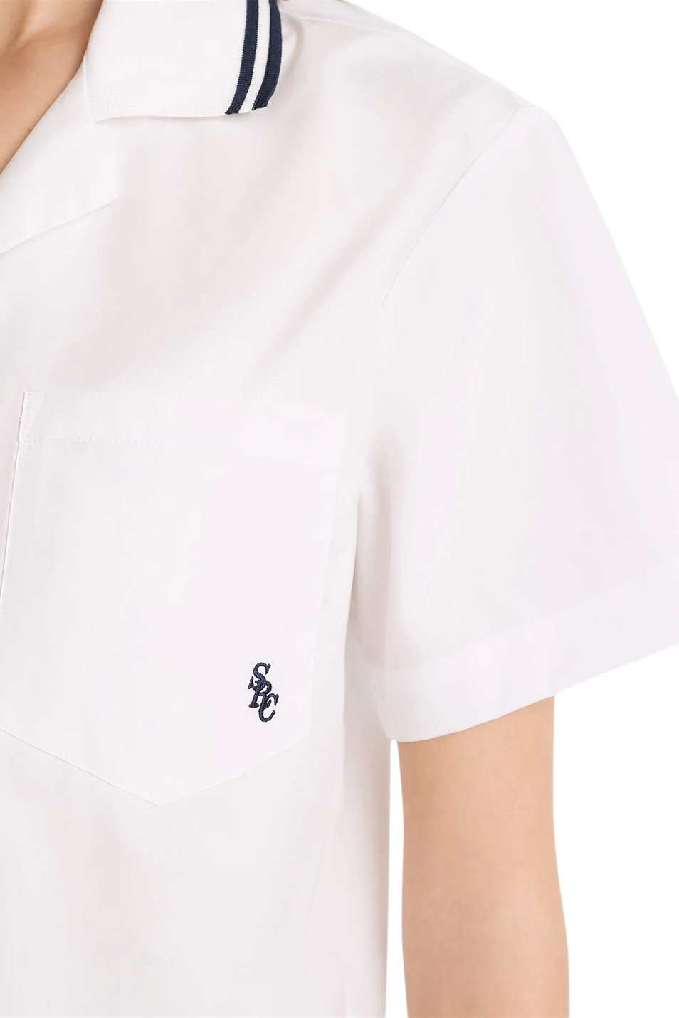 Женский Sporty & Rich Рубашка укороченная (цвет ), артикул SI023602302WH01 | Фото 5