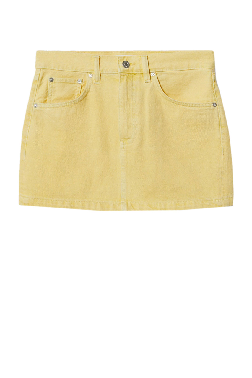 Джинсовая юбка MOM80|Основной цвет:Желтый|Артикул:27098629 | Фото 1
