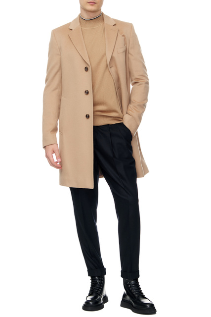 Пальто из шерсти и кашемира|Основной цвет:Бежевый|Артикул:50479599 | Фото 2