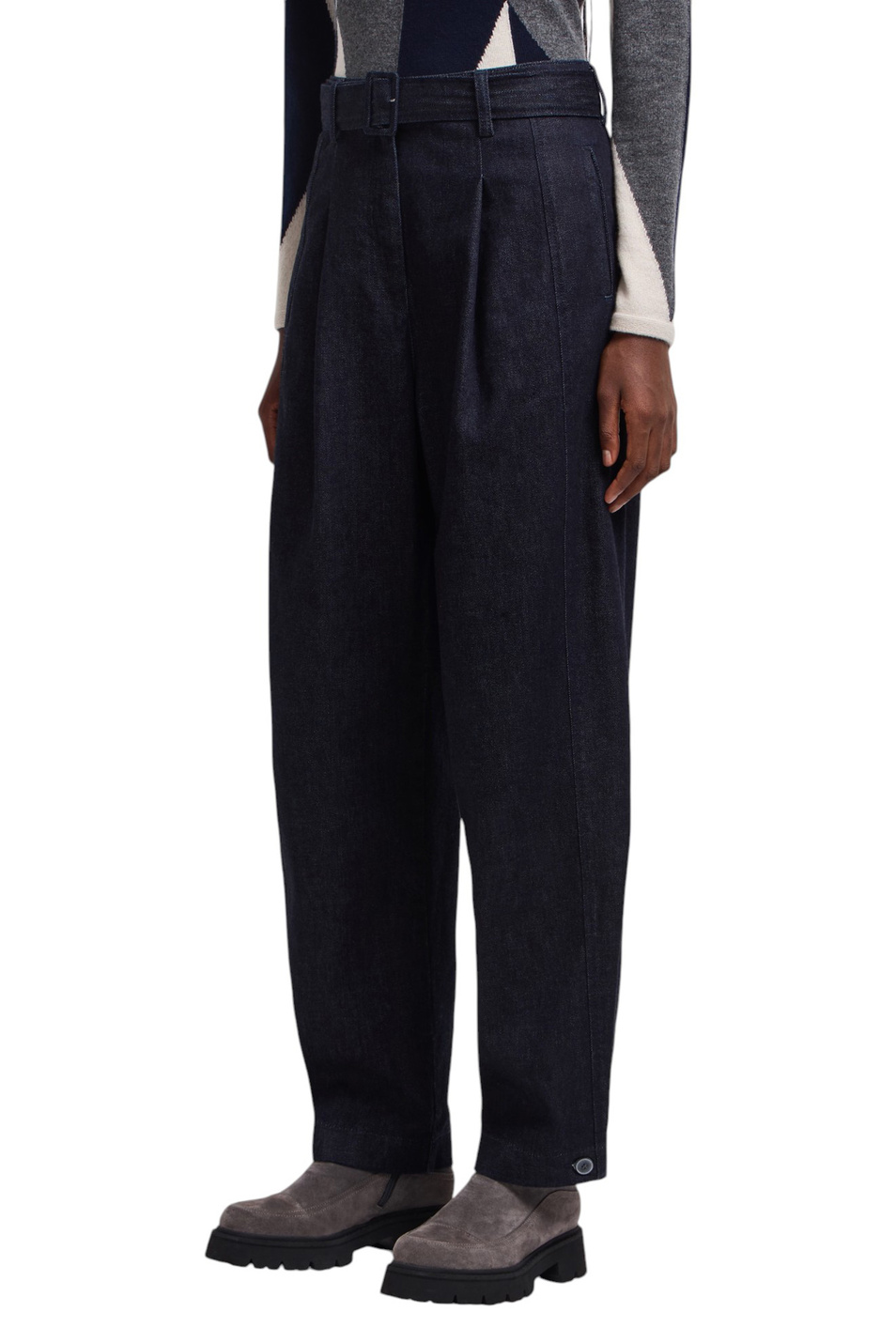 Женский Emporio Armani Брюки из денима с ремнем (цвет ), артикул EW002307-AF17525 | Фото 3