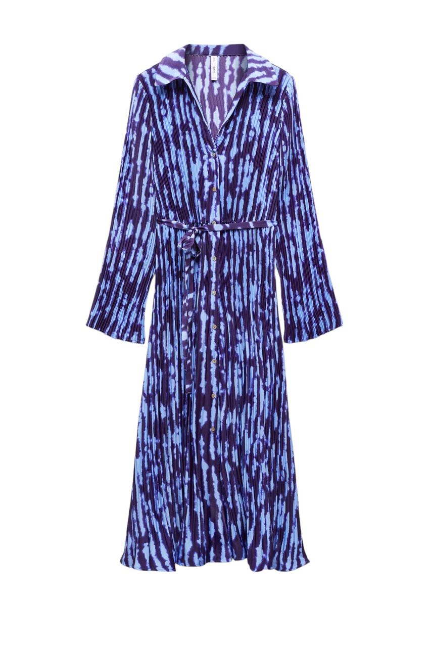 Платье-рубашка THEA6 с поясом|Основной цвет:Синий|Артикул:67085740 | Фото 1