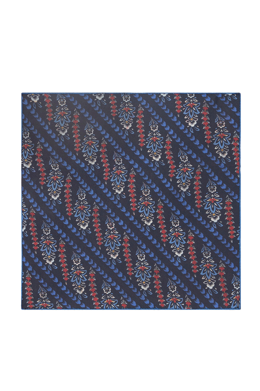 Платок из натурального шелка|Основной цвет:Синий|Артикул:MAUA0005AV231X0883 | Фото 1