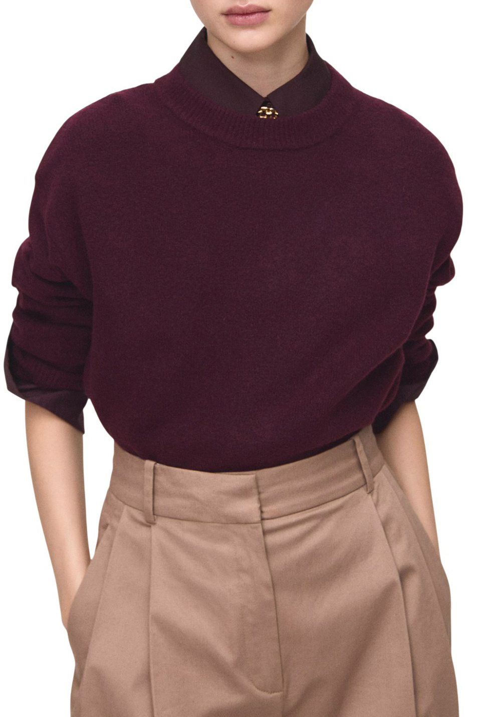 Женский Mango Джемпер MARIANO однотонный (цвет ), артикул 27051216 | Фото 3