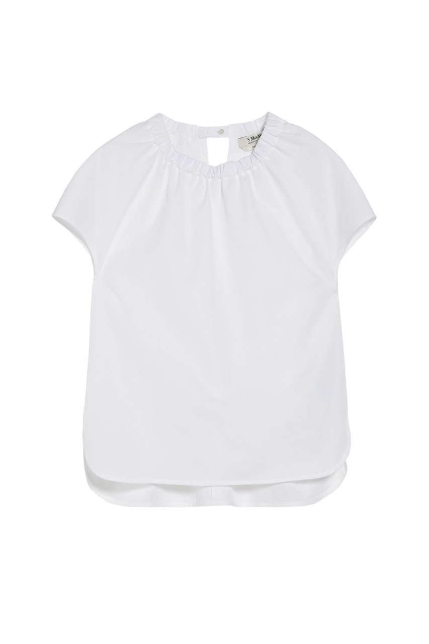 Блузка FIAMMA из натурального хлопка|Основной цвет:Белый|Артикул:2419111043 | Фото 1