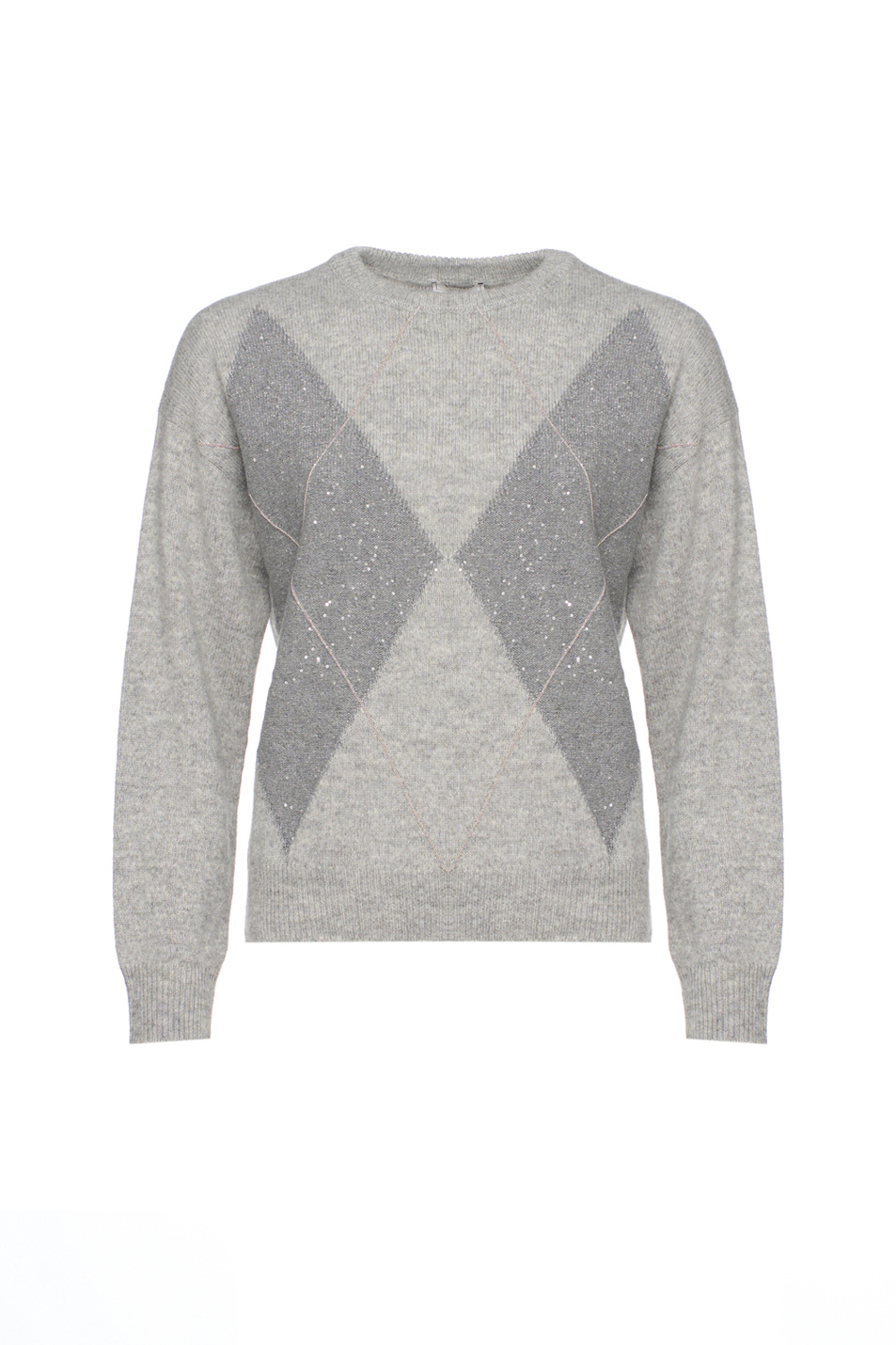 Джемпер с пайетками|Основной цвет:Серый Женский Peserico Джемпер с пайетками (цвет ), артикул S99391F07-9283H | Фото 1