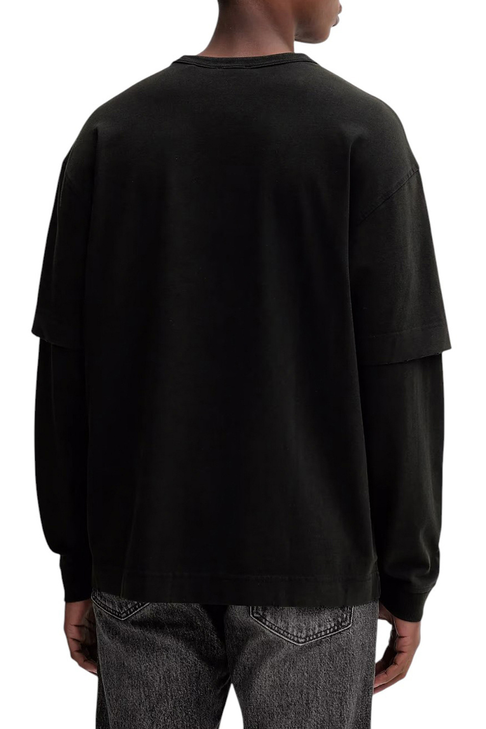 Свитшот Nenzyon из хлопка|Основной цвет:Черный Мужской HUGO Свитшот Nenzyon из хлопка (цвет ), артикул 50546541 | Фото 5