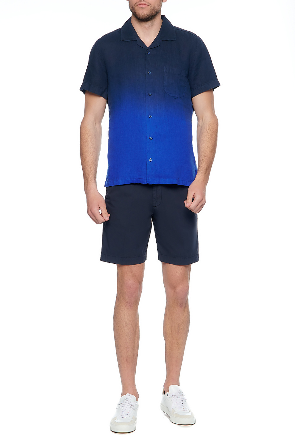 Мужской BOSS Льняная рубашка с градиентной расцветкой (цвет ), артикул 50452844 | Фото 2