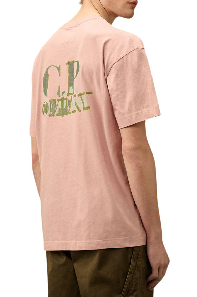 Мужской C.P. Company Футболка из хлопка с логотипом (цвет ), артикул 18CMTS148A006586W | Фото 4