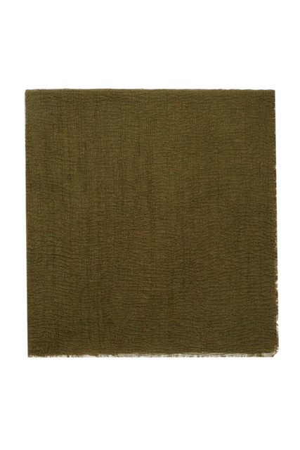 Тонкий шарф-пашмина|Основной цвет:Хаки|Артикул:197233 | Фото 1