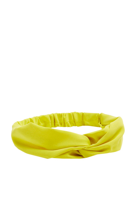 Однотонная повязка для волос|Основной цвет:Желтый|Артикул:195807 | Фото 1
