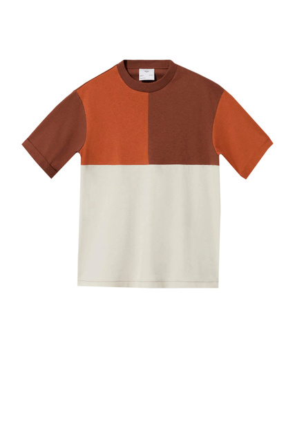 Хлопковая футболка BLUST в стиле колор-блок|Основной цвет:Мультиколор|Артикул:27015931 | Фото 1