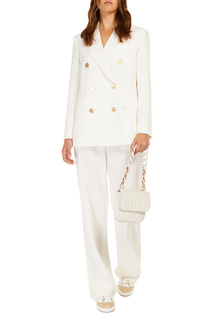 Двубортный пиджак CIURMA из шерсти|Основной цвет:Белый|Артикул:60411427 | Фото 2