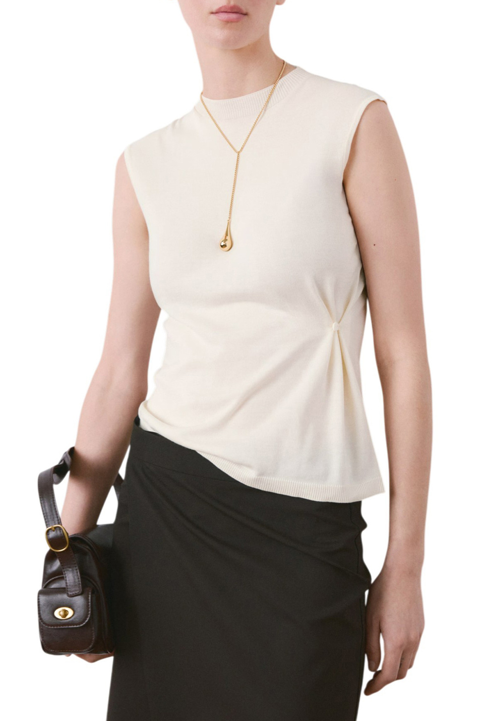 Женский Mango Топ BIE со сборкой (цвет ), артикул 27055819 | Фото 3