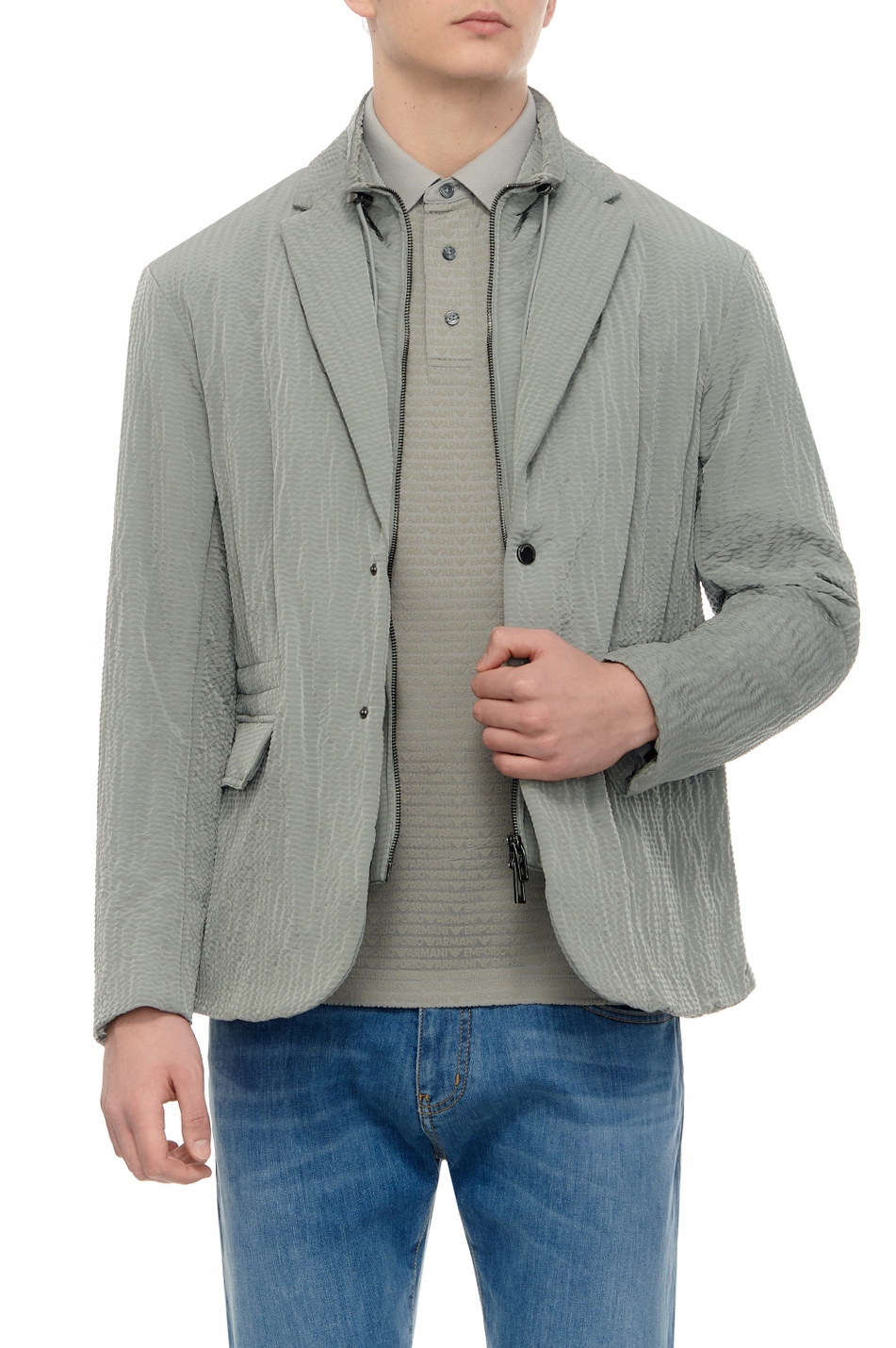 Мужской Emporio Armani Куртка на молнии и кнопках (цвет ), артикул 3D1GF3-1NJUZ | Фото 3