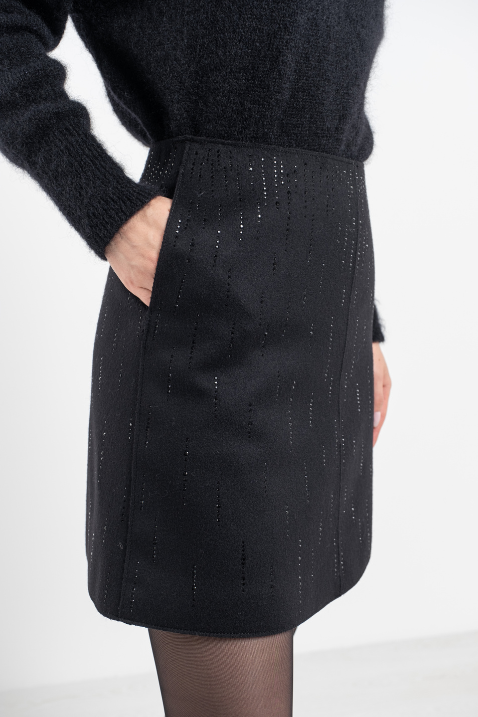 Женский Emporio Armani Юбка из натуральной шерсти (цвет ), артикул 9NN20R-98902 | Фото 3