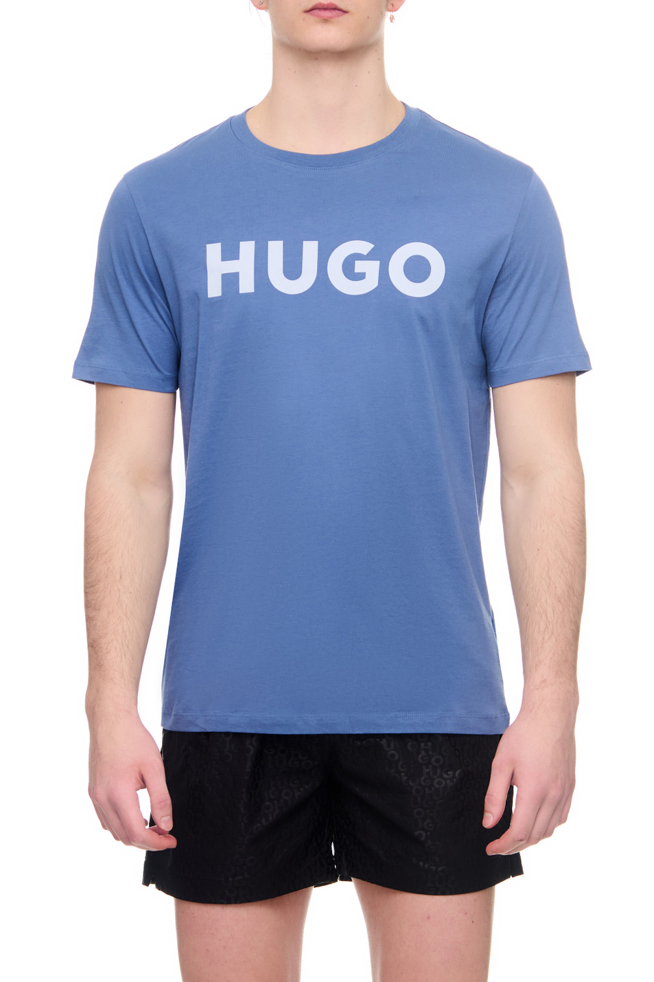 Мужской HUGO Футболка из натурального хлопка с крупным логотипом (цвет ), артикул 50467556 | Фото 1