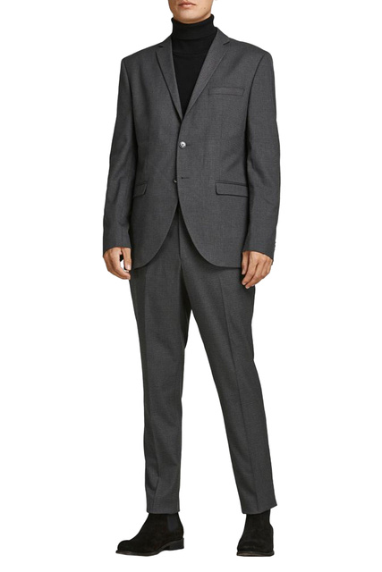 Пиджак с нагрудным карманом|Основной цвет:Серый|Артикул:12192837 | Фото 2