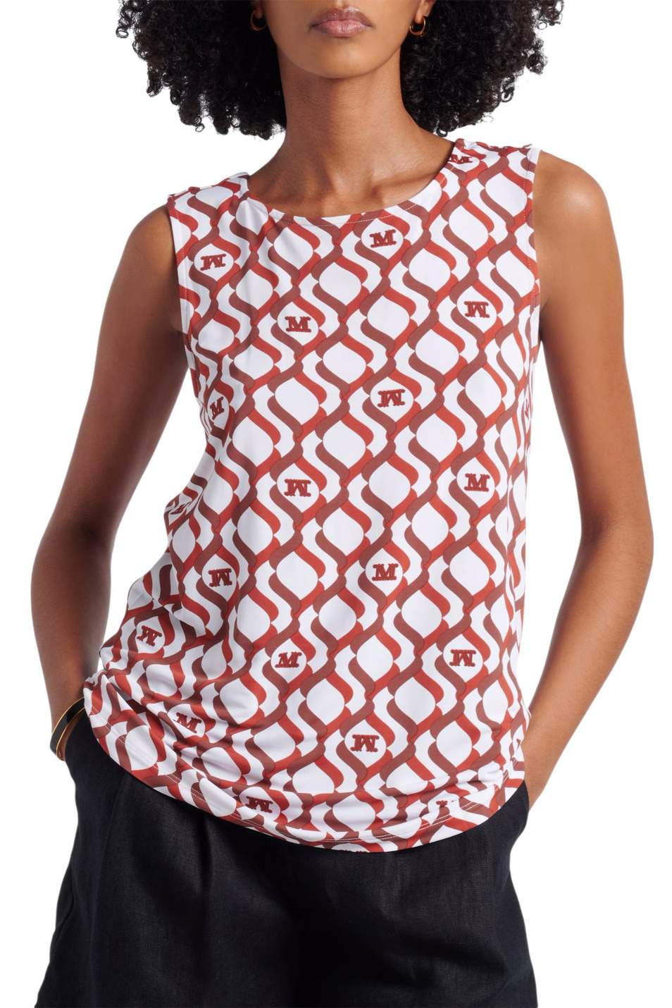 Женский Max Mara Топ PELOTA с принтом (цвет ), артикул 2616941029 | Фото 4