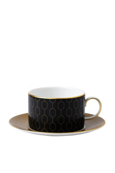 Wedgwood Чашка чайная с блюдцем Arris Honeycomb ( цвет), артикул 40015241 | Фото 1