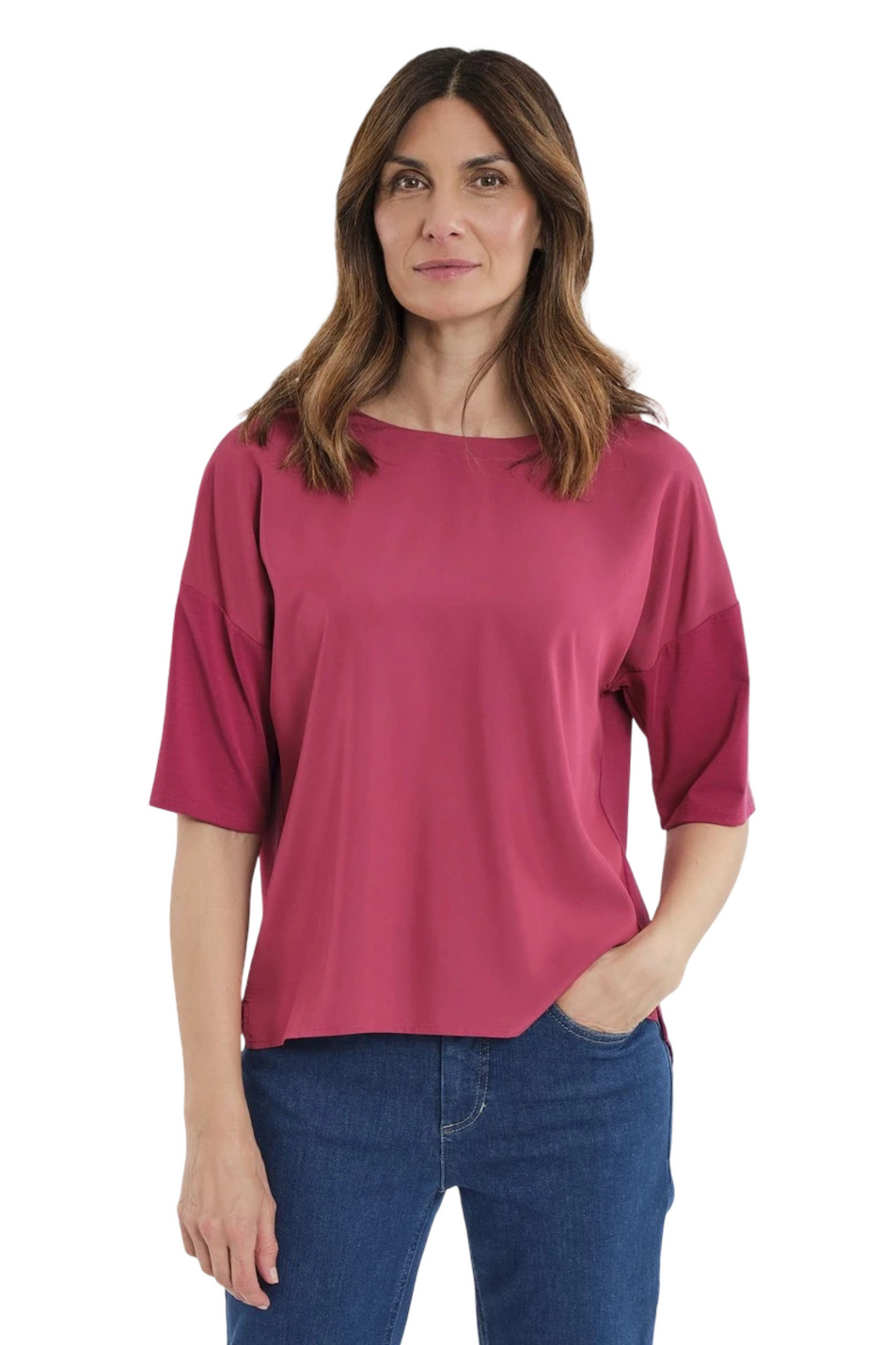 Блузка однотонная|Основной цвет:Розовый Женский Gerry Weber Блузка однотонная (цвет ), артикул N71952 | Фото 4