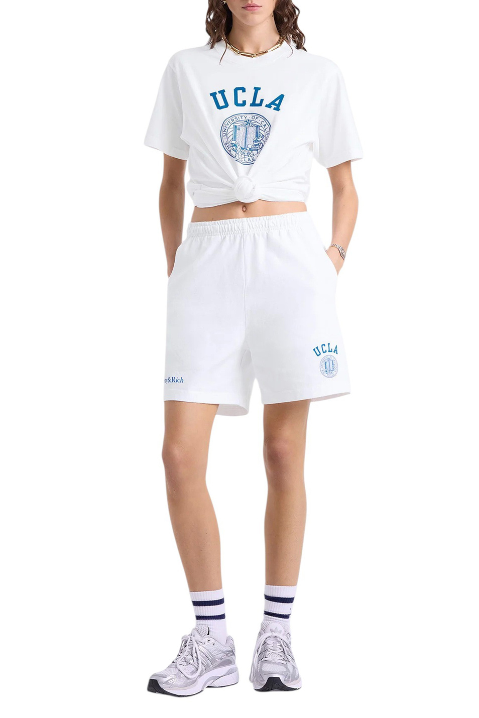 Женский Sporty & Rich Шорты из хлопка (цвет ), артикул SH039615639WH01 | Фото 2