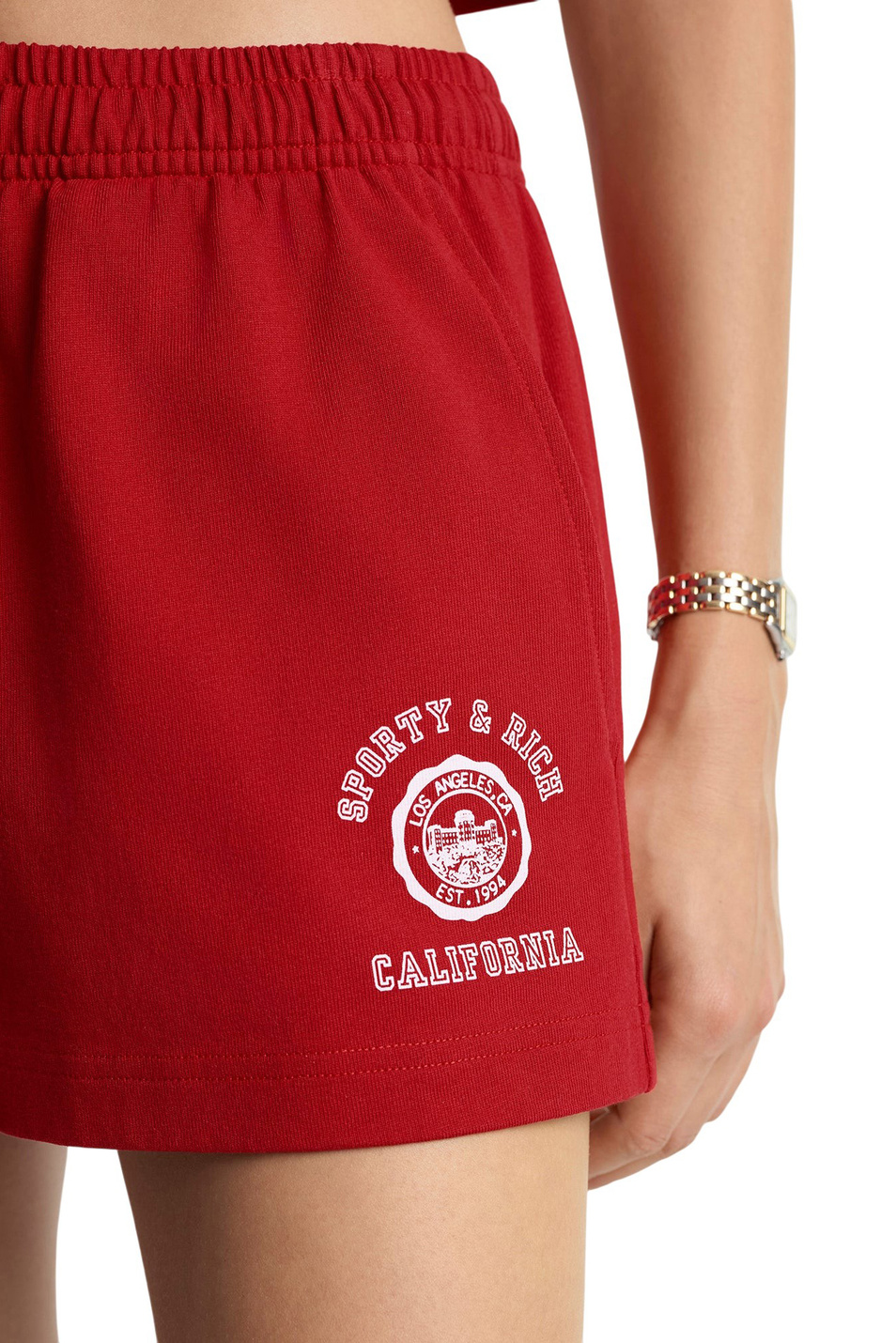 Женский Sporty & Rich Шорты California Disco из хлопка (цвет ), артикул SH03764033RE15 | Фото 5