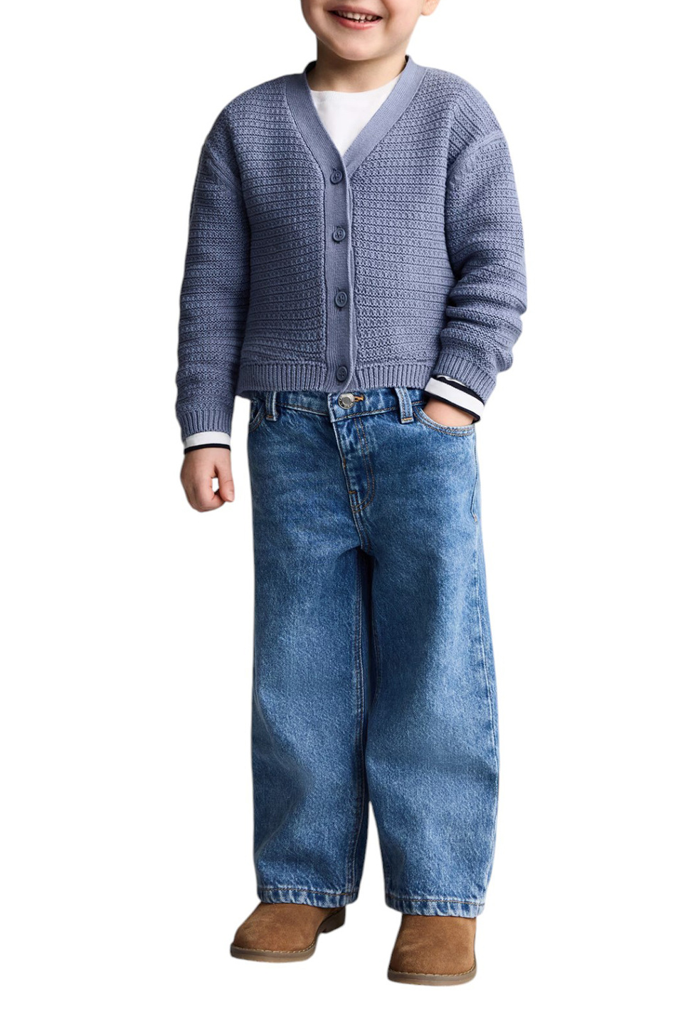 Девочкам Mango Kids Кардиган INDIE однотонный (цвет ), артикул 87004795 | Фото 3