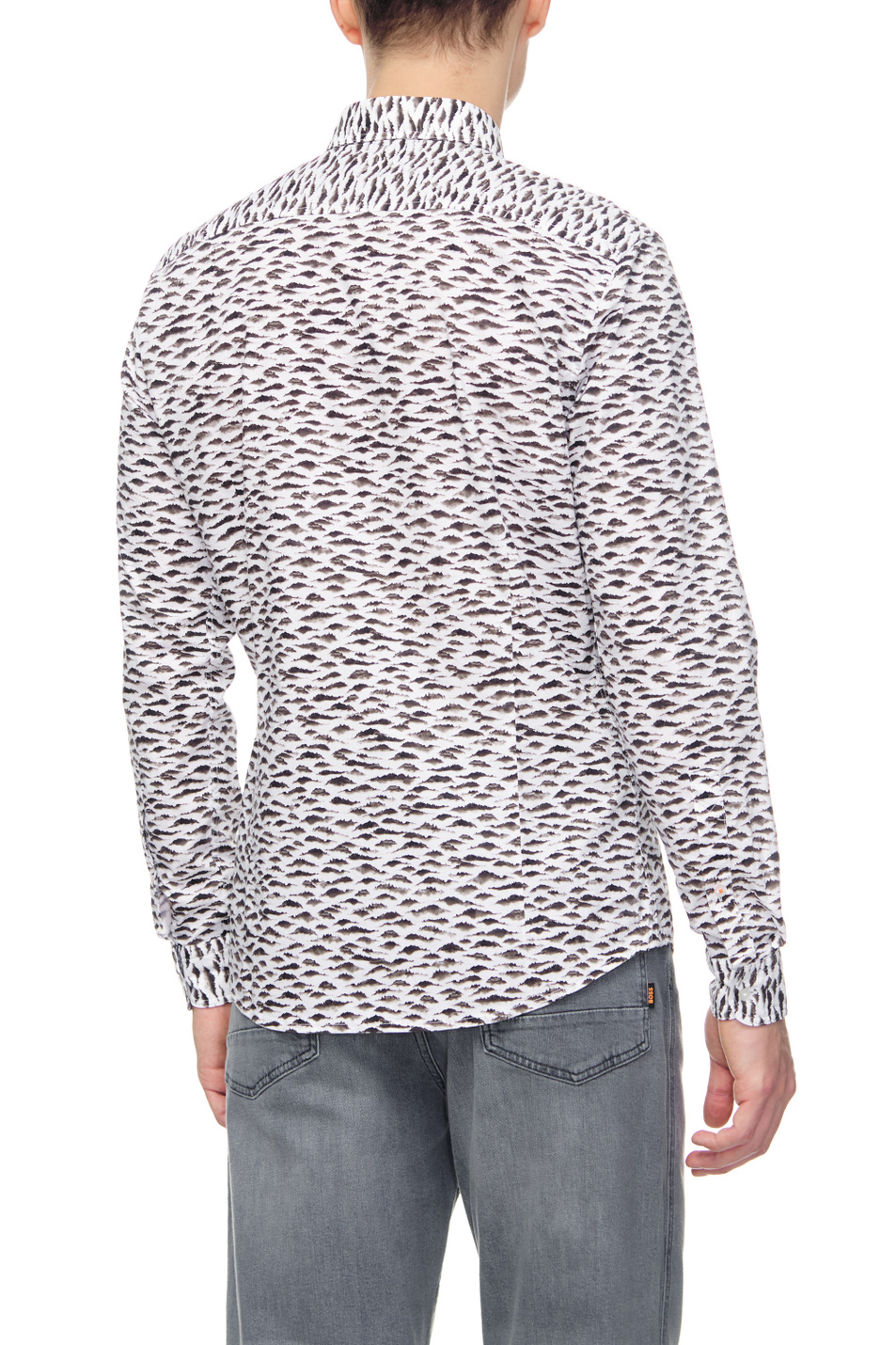 Мужской BOSS Рубашка из эластичного хлопка с принтом (цвет ), артикул 50475932 | Фото 4