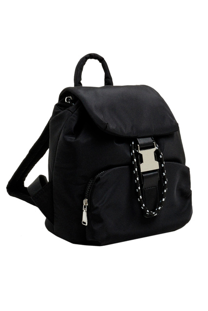 Рюкзак из нейлона с контрастной подвеской|Основной цвет:Черный|Артикул:200469 | Фото 2