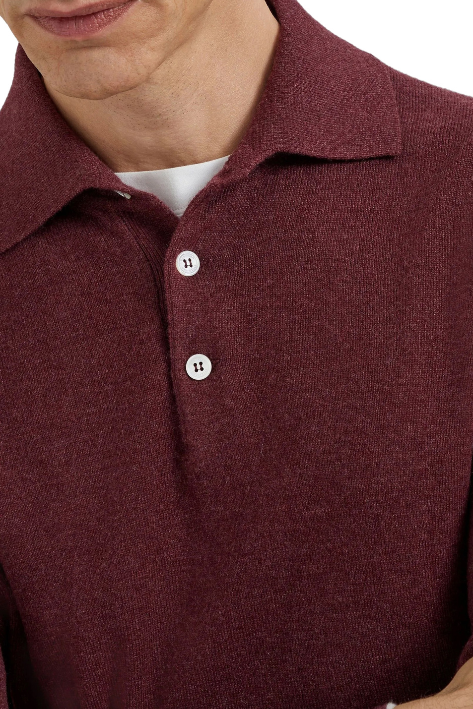 Мужской Brunello Cucinelli Джемпер поло однотонный (цвет ), артикул MSY00295 | Фото 6