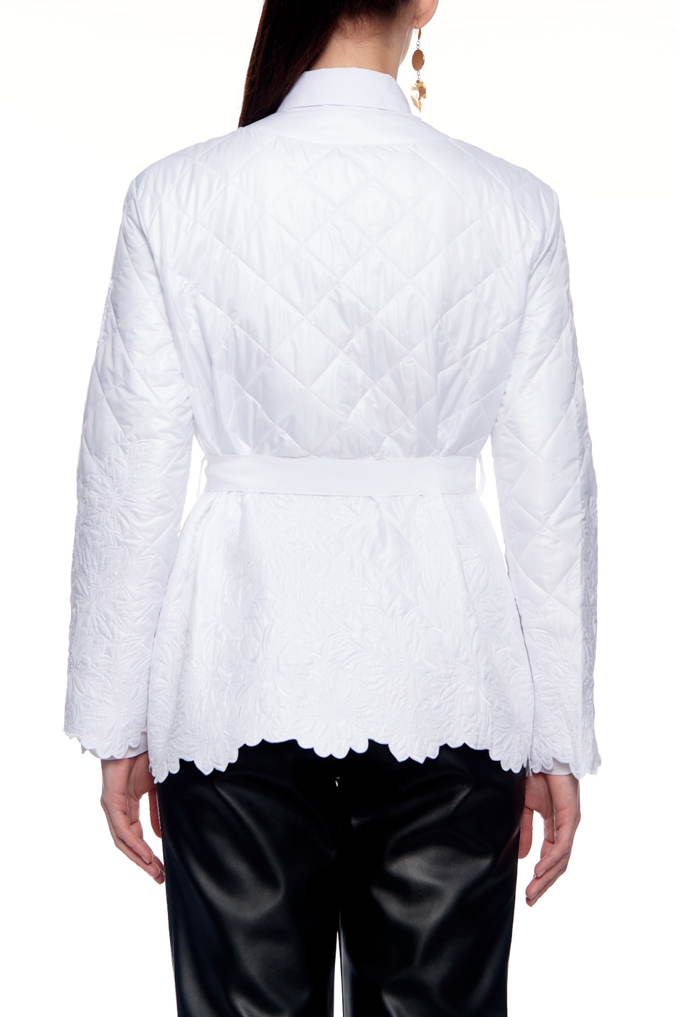 Женский Ermanno Firenze Куртка-рубашка с поясом на талии (цвет ), артикул D38ETCP22TRA | Фото 4