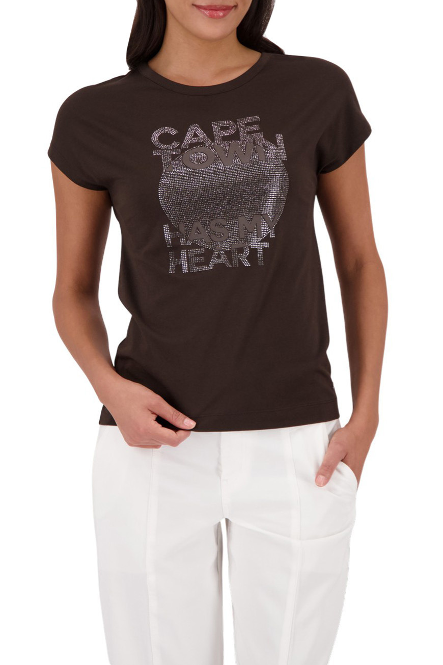 Женский Monari Футболка с отделкой стразами (цвет ), артикул 410156 | Фото 3