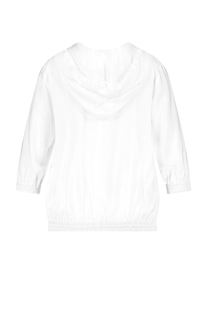 Джемпер с капюшоном и эластичными манжетами|Основной цвет:Белый|Артикул:860018-21011 | Фото 2