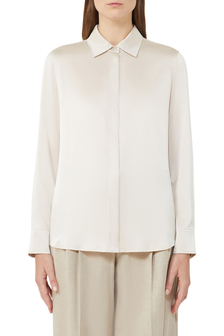 Женский Max Mara Блузка XERO из шелка (цвет ), артикул 2526116012 | Фото 3