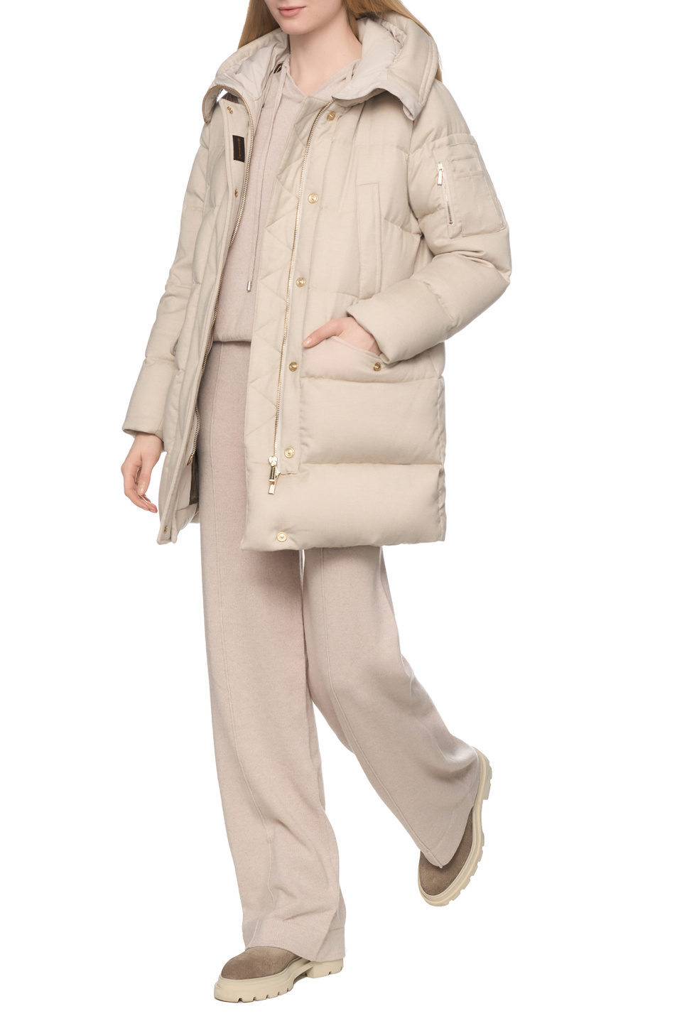 Женский MooRER Полупальто KELSIE-IL из кашемира (цвет ), артикул MODPI100153-TEPA222-KELSI | Фото 3