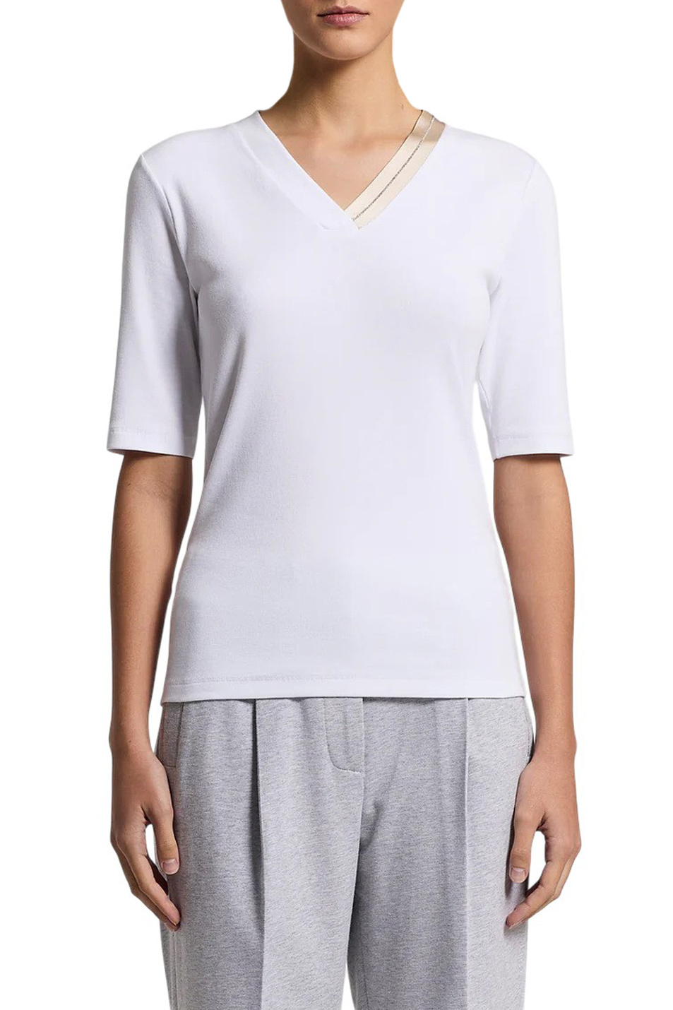 Женский Peserico Футболка из эластичного хлопка (цвет ), артикул A06741J0-5669A | Фото 4