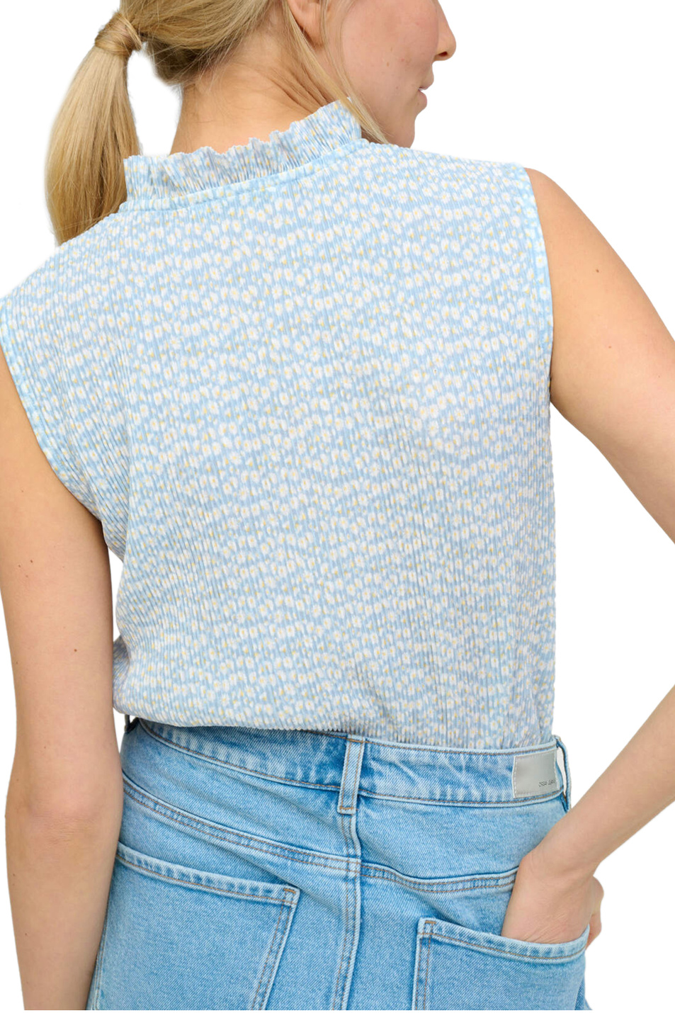 Orsay Плиссированная блузка с цветочным узором и оборками (цвет ), артикул 111006 | Фото 4