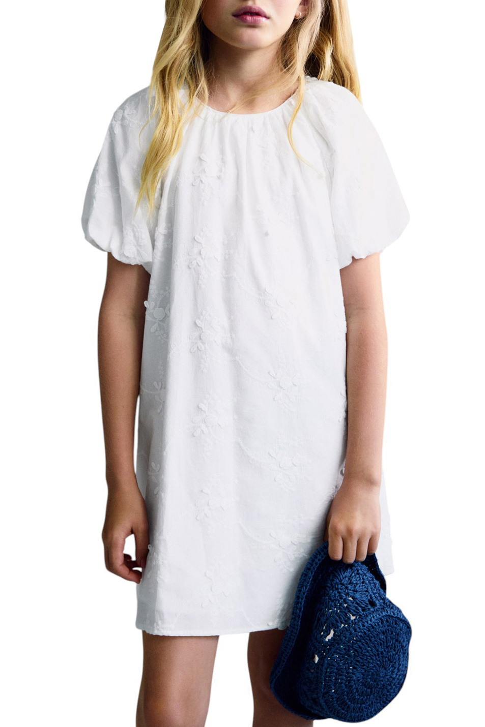 Девочкам Mango Kids Платье POMPI из хлопка (цвет ), артикул 87065949 | Фото 3