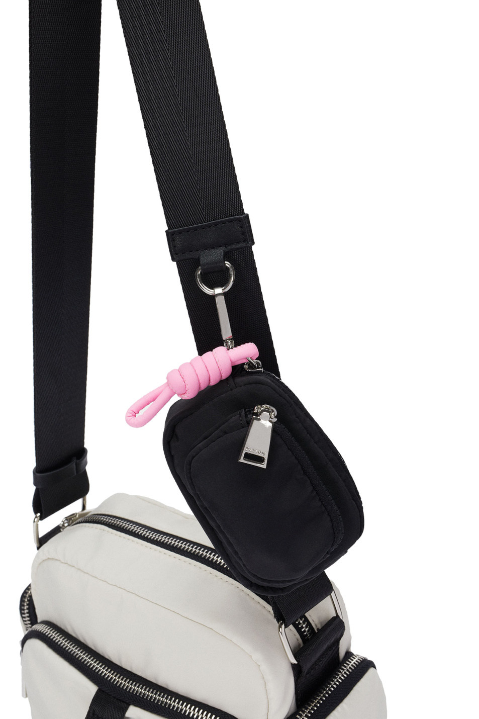 Parfois Нейлоновая сумка через плечо с внешними карманами (цвет ), артикул 188549 | Фото 3