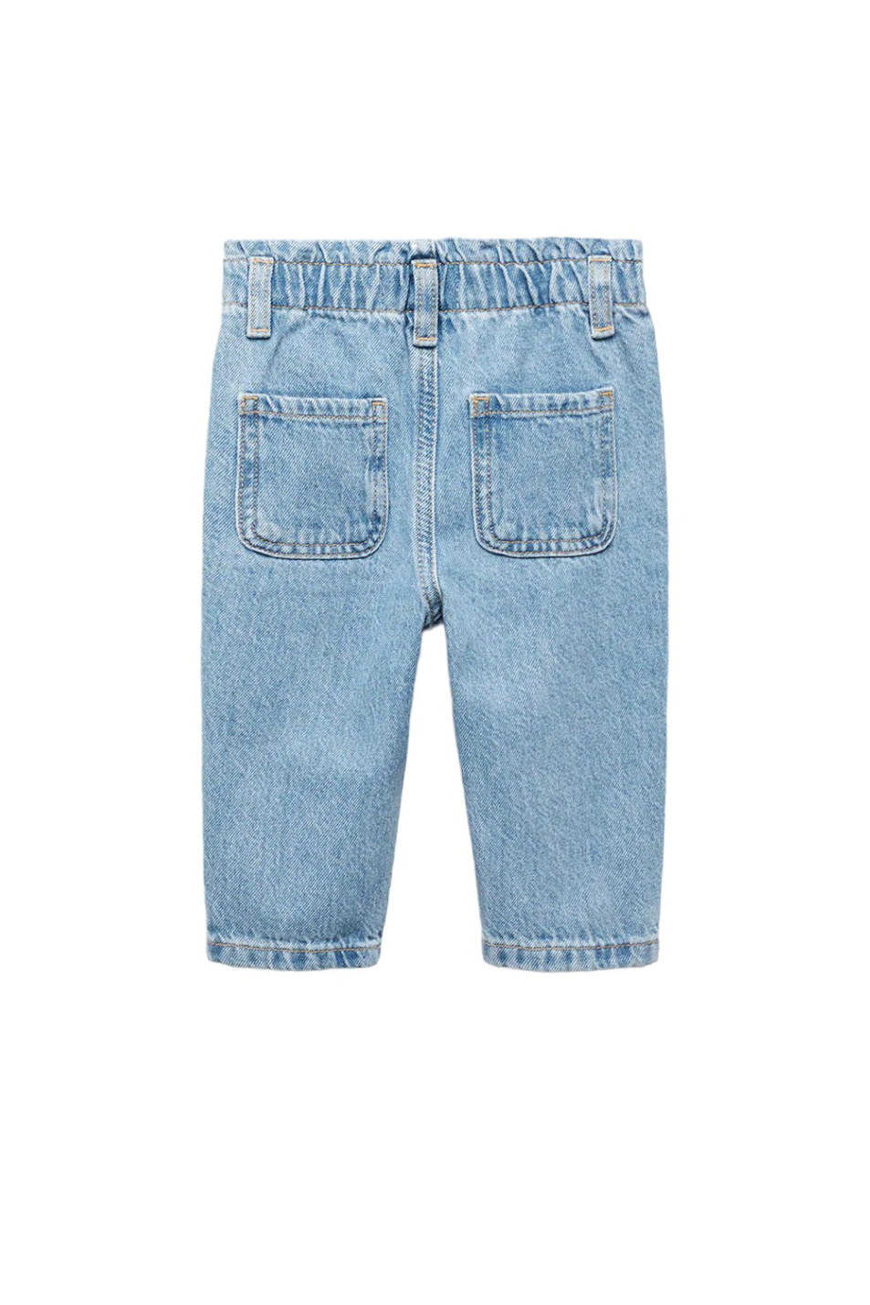 Малышкам девочкам Mango Kids Джинсы PAPERBAG из натурального хлопка (цвет ), артикул 57094392 | Фото 2