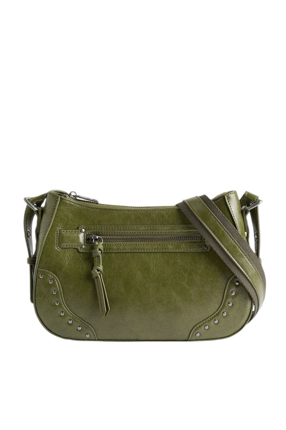 Сумка через плечо с заклепками|Основной цвет:Хаки Женский Parfois Сумка через плечо с заклепками (цвет ), артикул 225502 | Фото 1