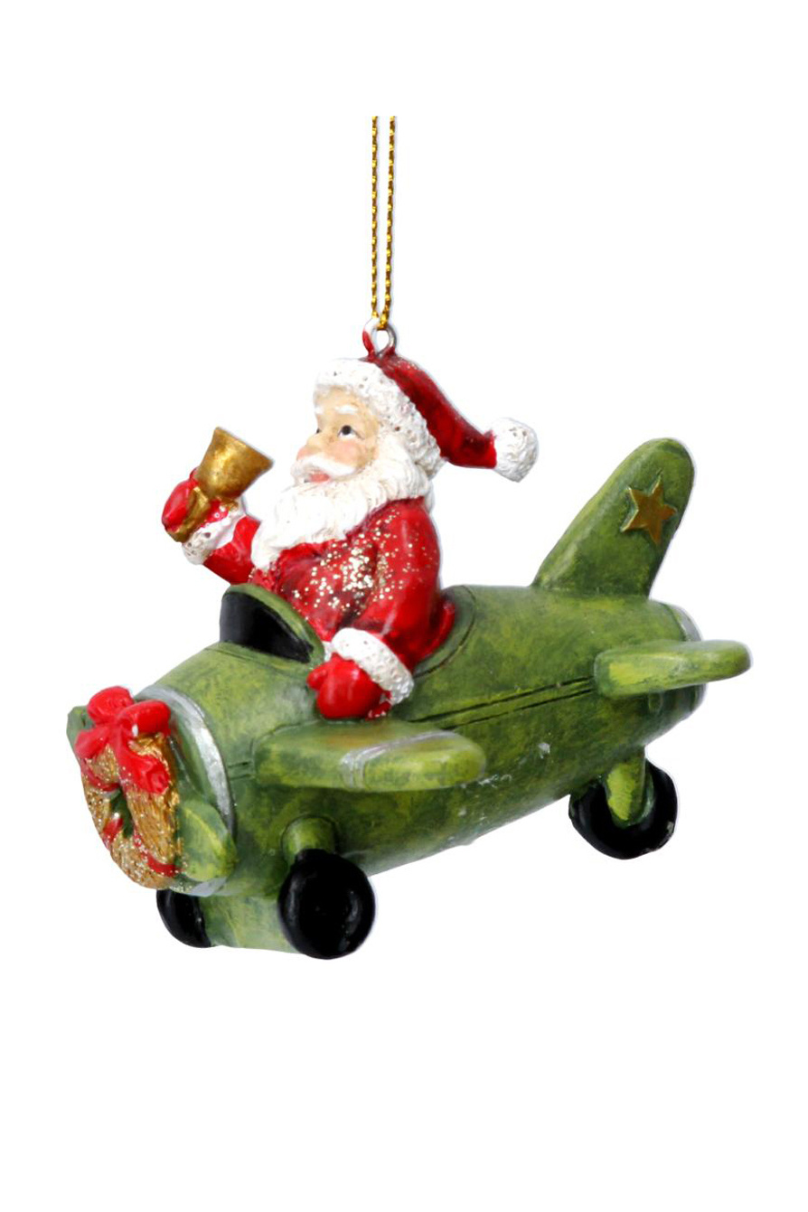 Не имеет пола Gisela Graham Елочная игрушка "Санта в самолете", 11 см (цвет ), артикул 17311 | Фото 1