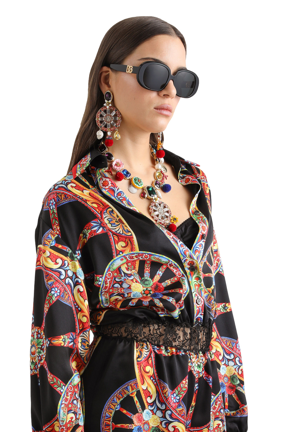 Комбинезон с принтом Carretto|Основной цвет:Черный Женский Dolce & Gabbana Комбинезон с принтом Carretto (цвет ), артикул F616OT-GDDVJ | Фото 5