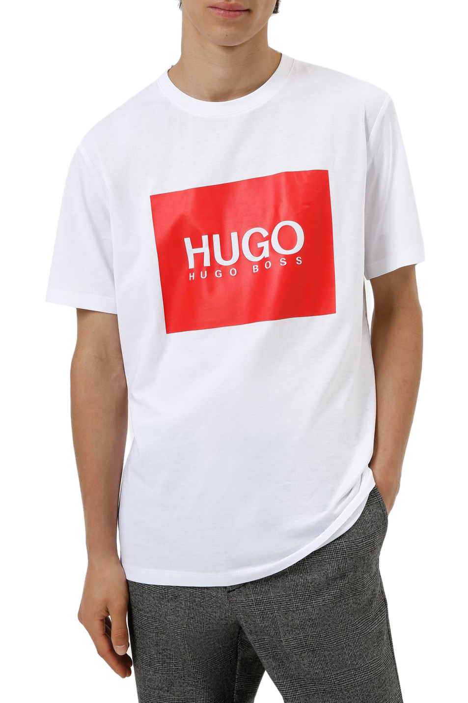 HUGO Футболка из хлопкового джерси с принтом (цвет ), артикул 50456378 | Фото 3